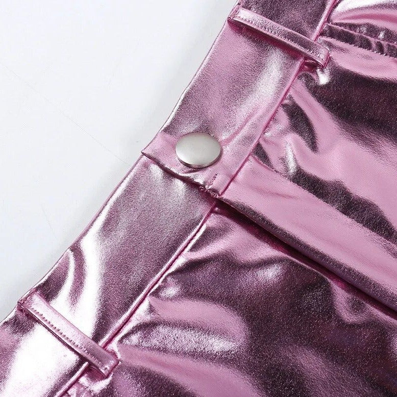 Falda Metalizada Pink